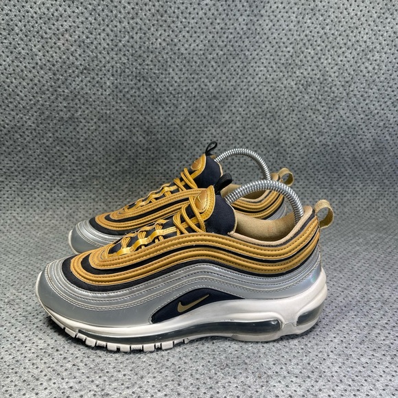 Nike Shoes - Nike Air Max 97 Metallic Gold Black Shoes Size 8 Womens